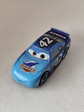 3/$30💜Disney Pixar Cars Dinoco Cal Weathers #42 Racer Diecast 1:55